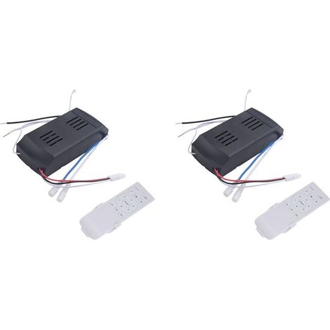 Kit de 2 mandos a distancia de repuesto universales para ventiladores de techo, 50 W, 6 velocidades y temporizador, para ventiladores de techo de CC.