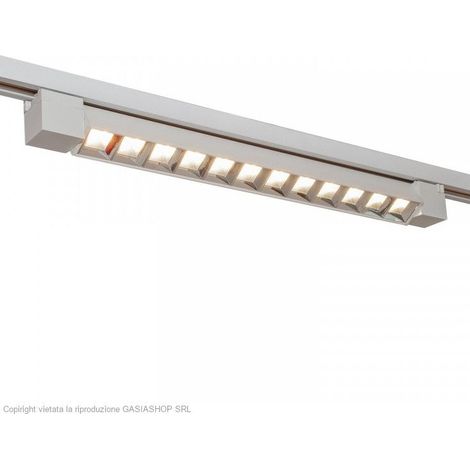 Proiettore LED per Binario Elettrificato 26W 3126lm Bianco, Faretto Lineare per Negozi e Showroom, Luce Diretta ad Alta Efficienza, Luce calda, fredda o naturale - Colore della luce: Luce fredda