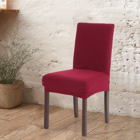 Housse de chaise de salle à manger extensible, amovible et lavable en maille épaisse, en polyester et élasthanne, idéale pour les mariages, les fêtes, les hôtels et les cérémonies. (1/5)