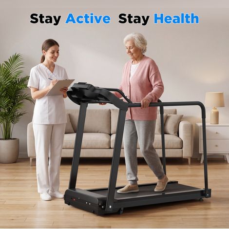 Elektrisches Laufband mit 2-stufiger Neigung, 120 kg, mit App  OKMYHOME (1/5)