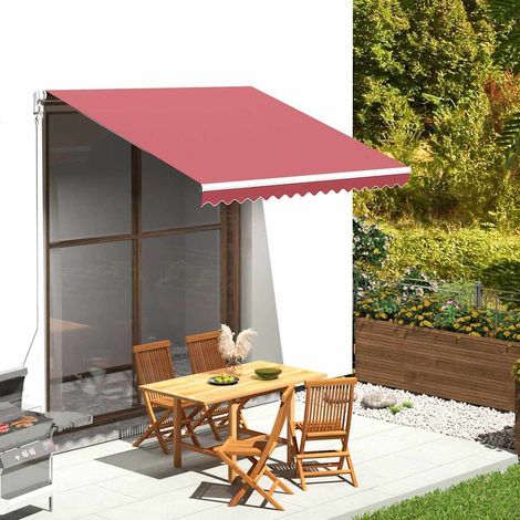 vidaXL Tessuto di Ricambio per Tenda da Sole Rosso Borgogna 280x245 cm Poliestere