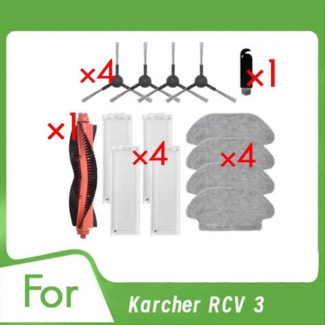 14 accessoires pour aspirateur Karcher RCV 3 : brosse principale, filtre de nettoyage, accessoires ultra-résistants. (1/5)