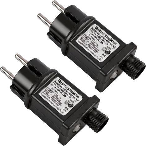 2 x IP44 31V Driver Adapter Transformer for LED String Lights with Electric Socket and Multi-Mode Controller Waterproof Timer Function for Indoor Decoration (1/5)