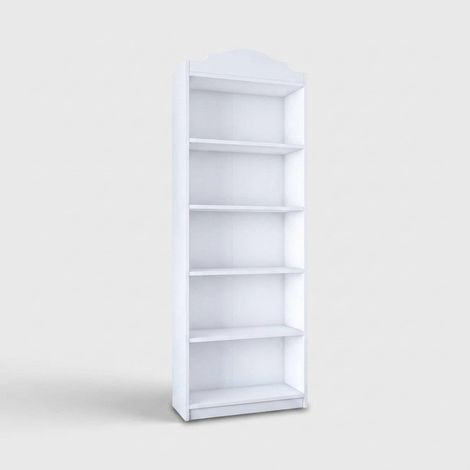 Libreria stretta a 5 ripiani in legno Quadrant (1/4)