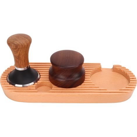 Kit de tassage café avec manche en bois antidérapant, tamper et distributeur station pour cuisine S Base 53mm/2.1in (1/5)