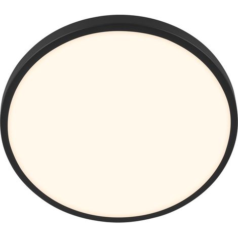 Briloner NOBRE Lampada da soffitto a LED, copri lampada decorativo, luce bianca calda, nero, Ø33 x 6 cm