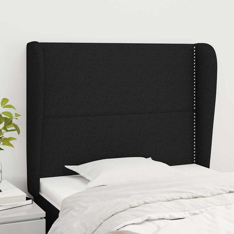 vidaXL Cabecero con orejas de tela negro 103x23x118/128 cm (1/5)
