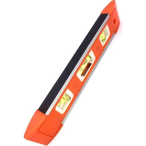 Niveau à bulle magnétique 230 mm - Niveau torpille magnétique incassable avec 3 bulles - Niveau pour bateau -Niveau pour échafaudage (1/4)