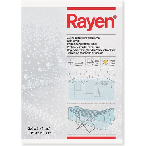 Rayen Stendino per Pioggia  Copertura Fodera stendibiancheria Impermeabile Copertina Antipolvere al Profumo di Limone  260 x 135 cm, Polietilene (1/3)