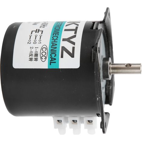 Moteur synchrone à courant alternatif de 14 W avec aimant permanent, basse vitesse, couple élevé bidirectionnel, arbre central, XD60KTYZ, 15 tr/min, 110 V CA (1/5)