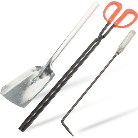 Ensemble d'outils en fer pour cheminée, accessoires pour pelleter le charbon, barbecue, 1 ensemble (1/4)