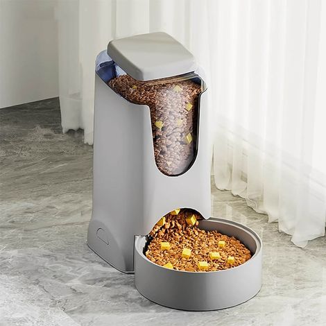 Distributeur Automatique - Acier Inoxydable - Grande Capacité - Pour Chiens Et Chats - 1 Pièce