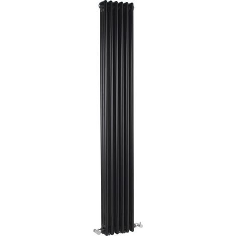 Milano Windsor Black Cast Iron Style Triple Column Vertical Radiator - 1800mm x 290mm (1/4)
