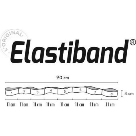 Elastiband - 10 Kg - Pour Entraînement Musculaire Bras Dos Fessiers Abdominaux Cuisses - Rouge - 1 Pièce (1/3)