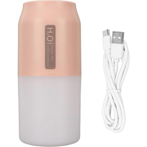 Mini-Luftbefeuchter mit USB-Anschluss (280 ml), leise (10 dB), 2 Nebelstufen, Nachtlicht, tragbar für Zuhause, Büro und Reisen (1/5)