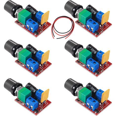 6Pack 3V 6V 12V 24V 35V 5A Contrôleur de vitesse du moteur PWM Mini,DC Moteur Contrôleur de Vitesse,Réglable PWM Commutateur, Interrupteur Variateur de Vitesse avec Indicateur LED (1/5)