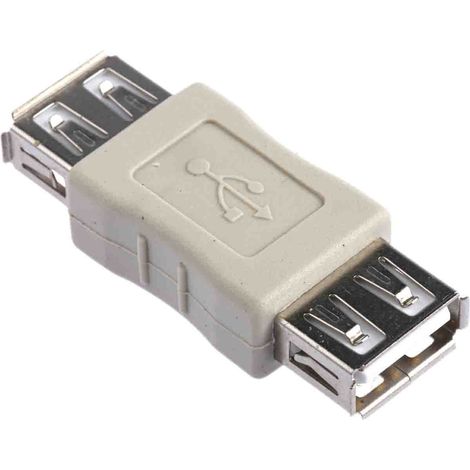 Adaptateur USB RS PRO, USB A femelle vers USB A femelle, Gris, 43.7mm ( Prix pour 1 ) (1/3)