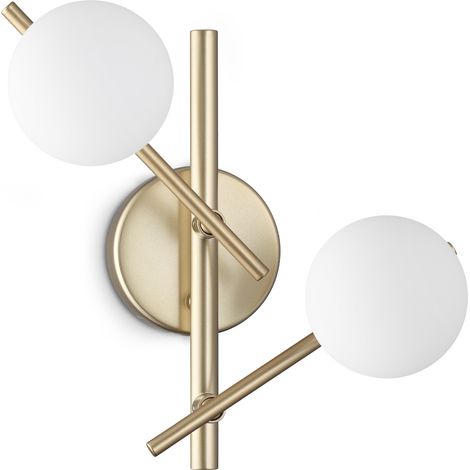 Ideal Lux applique moderna Atlas 2 luci G9 oro metallo vetro (1/3)