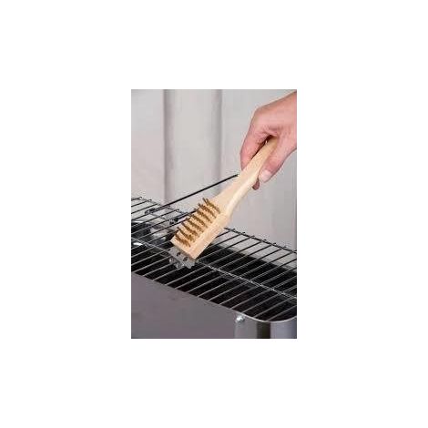 Brosse barbecue bbq-collection 2in1 acier inoxydable bois