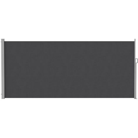 Ausziehbare Seitenmarkise, UV-beständig (50+), Aluminium, Stahl und Polyester, 420 x 185 cm, Anthrazitgrau