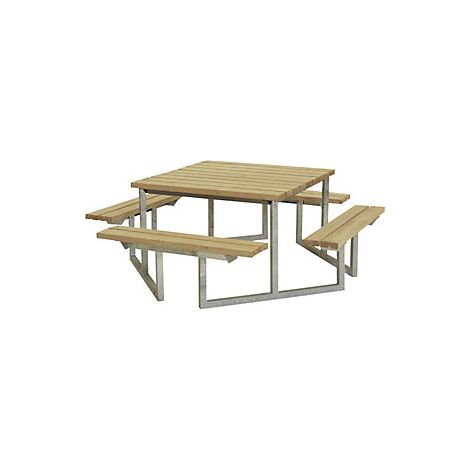 kaiserkraft  Set di tavolo e panche per 8 persone  legno di