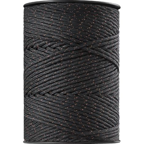 Fil de Clôture Électrique, 305 m, Corde en Fibre de Polyester Tissée et Fil de Cuivre à 2 Brins, Diamètre 6,35 mm, Résistance à la Rouille, Corde de Clôture Solide pour Chevaux, Bovins, Bétail (1/5)