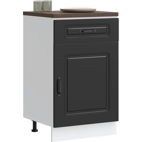 Küchenunterschrank Kalmar Schwarz Holzwerkstoff