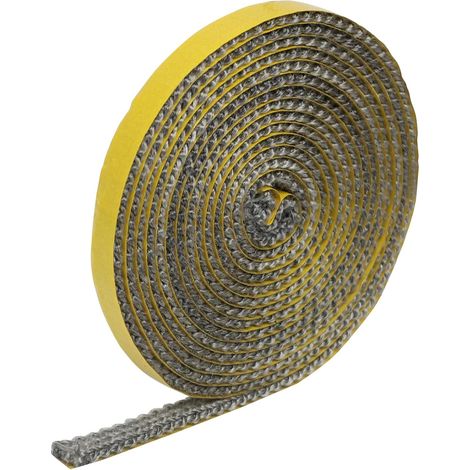 Joint d'Étanchéité Température pour Poêle, Conduit de Cheminée, Porte de Foyer, et Barbecue, Bande Auto-Adhésive 3mm10mm3m, Résistant à 550°C, Accessoires pour Cheminée (1/5)