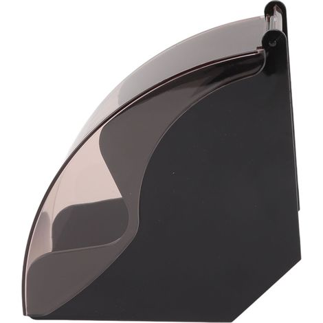 Boîte de rangement pour filtres à café en papier, support en plastique anti-poussière pour filtres à café à infusion manuelle, avec couvercle, noir (1/5)