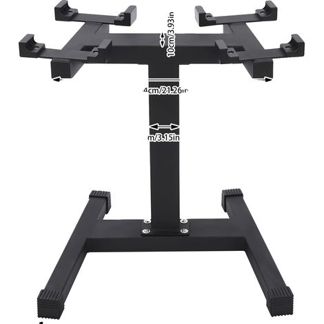 Supporto per bilanciere, robusto, dal design compatto, nero. (1/2)