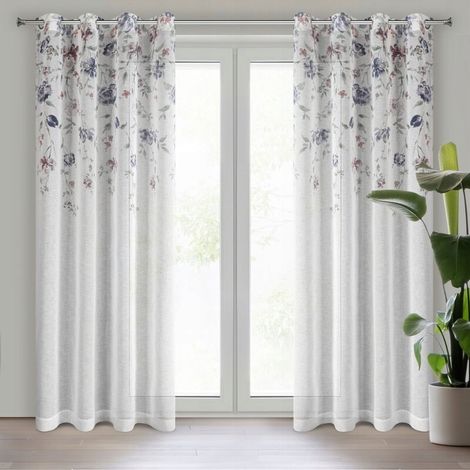 Rideau Alice blanc bordeaux 5453 140x250 Eurofirany 1 pc. (1/5)