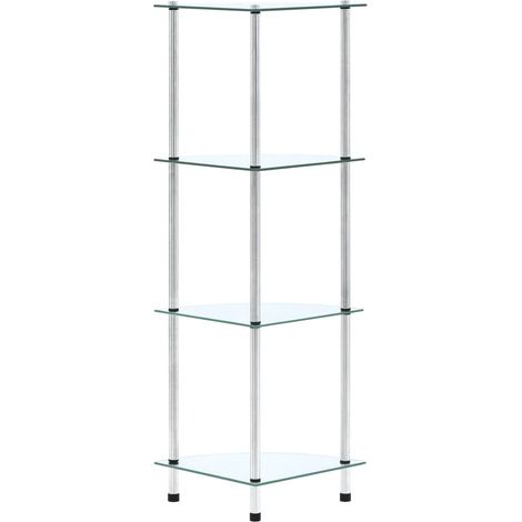 Maison Exclusive - Regal mit 4 Ablagen Transparent 30x30x100 cm H