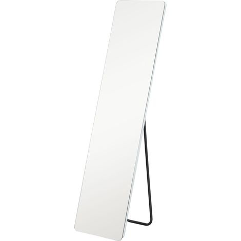 Miroir en pied LED 150 x 40 cm avec support en métal, 3 couleurs de lumière, tactile (1/4)