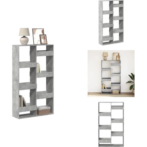 Bücherregal Betongrau 100x33x175 cm Holzwerkstoff - Bücherregal - Bücherregale - Treppenregal - Stufenregal (1/5)