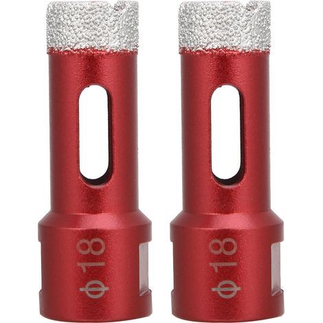2 Pièces Forets Diamantés Filetage Femelle M14 pour Céramique, Accessoires Meuleuse d'Angle 18mm (1/5)