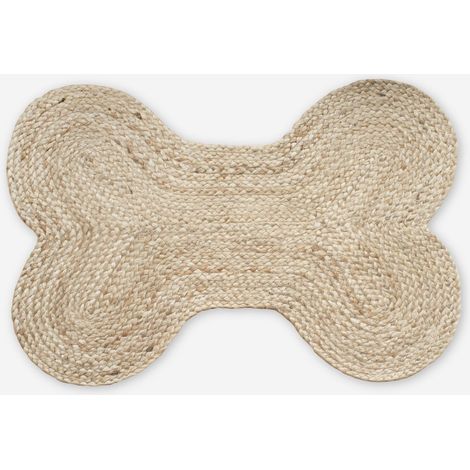 ALFOMBRA YUTE NATURAL FORMA HUESO 45X70CM (1/4)