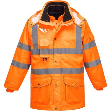 Parka Traffic Hv 7-en-1 Ris Couleur : Orange Taille Xxxl - Portwest (1/2)