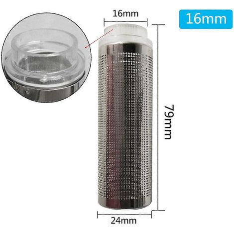 Pièce de rechange pour filtre d'entrée d'aquarium, grille de protection en acier inoxydable, couvercle de préfiltre pour aquarium, diamètre intérieur 16 mm 12 mm (1/5)
