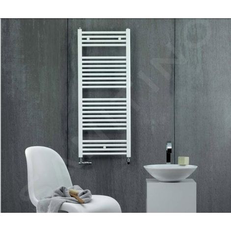 Zehnder Virando - Radiateur de salle de bains 150x45 cm, raccordement externe, 620 W, blanc AB-150-045 (1/3)