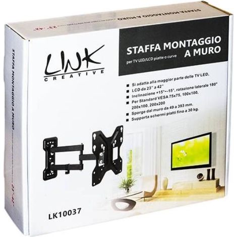Link Accessori LK10037 soporte para TV 106,7 cm (42") Negro