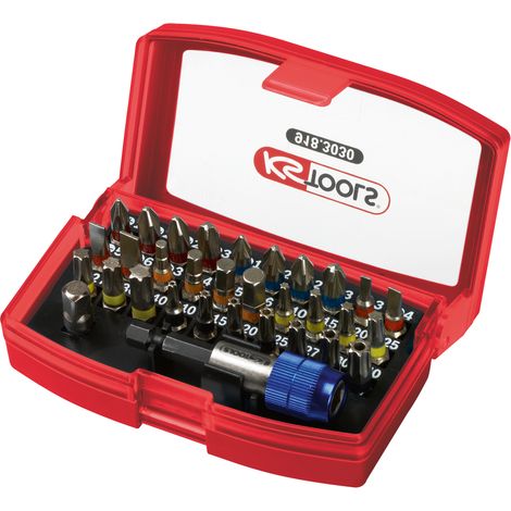 KS Tools - Jeu d'embouts de vissage à code couleur TORSIONpower® 1/4'', 32 pcs - 918.3030 (1/4)