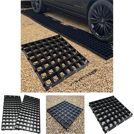 12 x Plastic Paving Driveway Turf Grids
