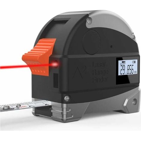 Règle de mesure 2 en 1 laser télémétrique numérique 30M Ruban à mesurer mètres Distance Mesureur Télémètre infrarouge outils de construction Gauging (1/4)