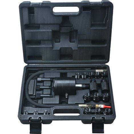 21 Pièces Kit d'extracteur d'injecteur pneumatique, Ensemble d'outils de Retrait pour injecteur Diesel avec 19 Adaptateur (1/5)