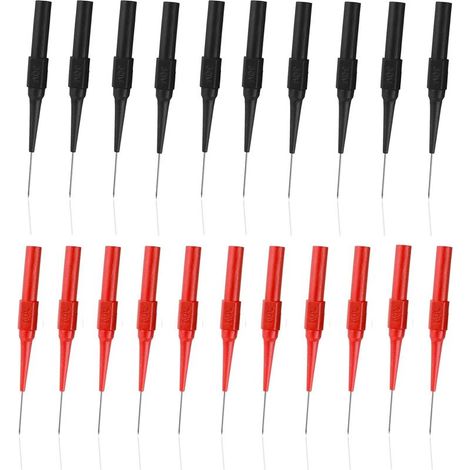 20PCS Pointe de Touche Multimetre,0.7MM Sonde de Test Aiguille,Pointe Fine Multimètre pour Fluke,pour La Réparation Automobile,Très Fin,Bonne Elasticité (1/5)