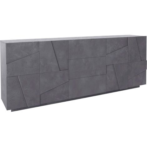 Credenza 4 Ante + 3 Cassetti 224,1x44,2x86 cm Ping Ardesia (1/5)
