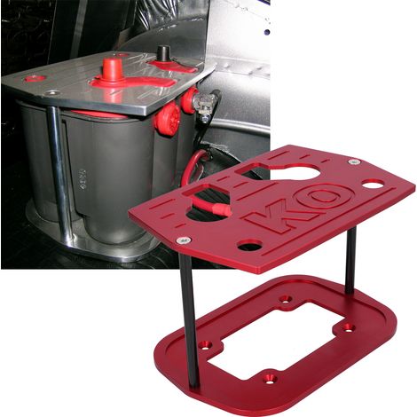 Support de plateau de batterie pour batteries Optima 34/78 (rouge). (1/5)