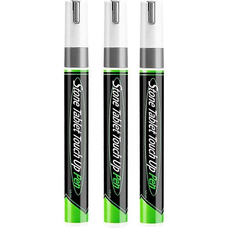Lot de 3 stylos marqueurs pour pierres tombales. Restaurez les inscriptions effacées. Stylo de peinture argenté. (1/5)