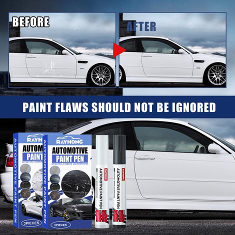 Car paint touch-up pen, paint scratch repair pen, paint care pen - Black 3-pack -- BIEMMEDUE (1/5)