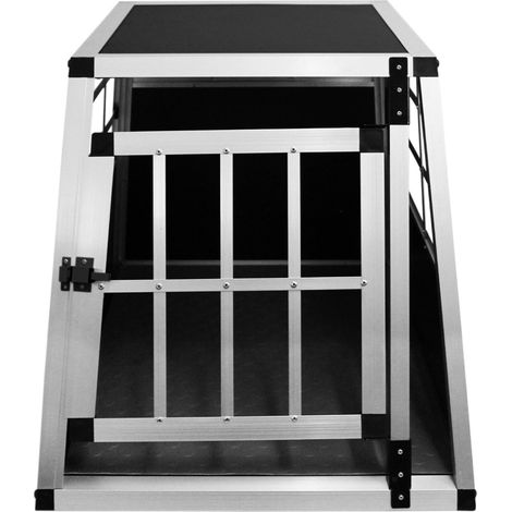 Auto Hundetransportbox Kleine Einzelbox Hundebox Transportbox Gitterbox Fahrzeugbox Kofferraumbox Katzen Hunde Aluminium Trapez (1/5)